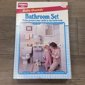Vintage PLAYSKOOL 1986 Baby Guards Bathroom Set Original Box Retro Nostalgic NEW